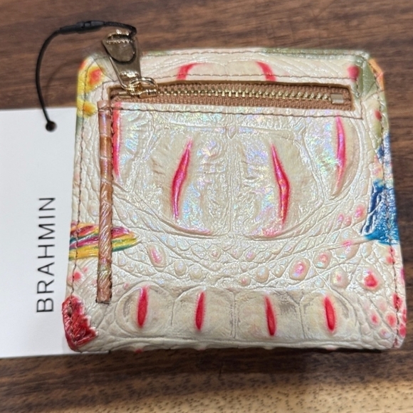 🦜🔹️ Brahmin🔹️ Set in DESERT BLOOM PARTON Genuine Leather Jane Wallet - Picture 2 of 5